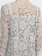 3-teiliger Chiffon-Hosenanzug mit quadratischem Ausschnitt und Jacke für die Mutter der Braut 