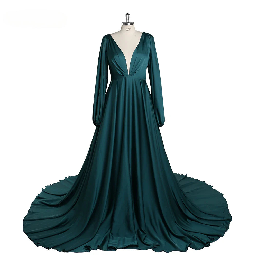 Full Sleeves Maternity Dresses Long Beach Photography Dresses Baby Shower Dress for Pregnant Woman Sunnderly Plus Size SY220528
