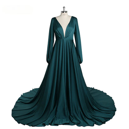 Full Sleeves Maternity Dresses Long Beach Photography Dresses Baby Shower Dress for Pregnant Woman Sunnderly Plus Size SY220528