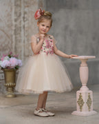 A-line Tulle Knee-length Flower Girl Dress