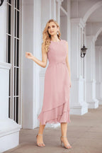 Vestido formal de fiesta Sunnderly de dos piezas, corte A, para madre de la novia, SY28072 
