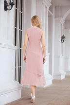Vestido formal de fiesta Sunnderly de dos piezas, corte A, para madre de la novia, SY28072 