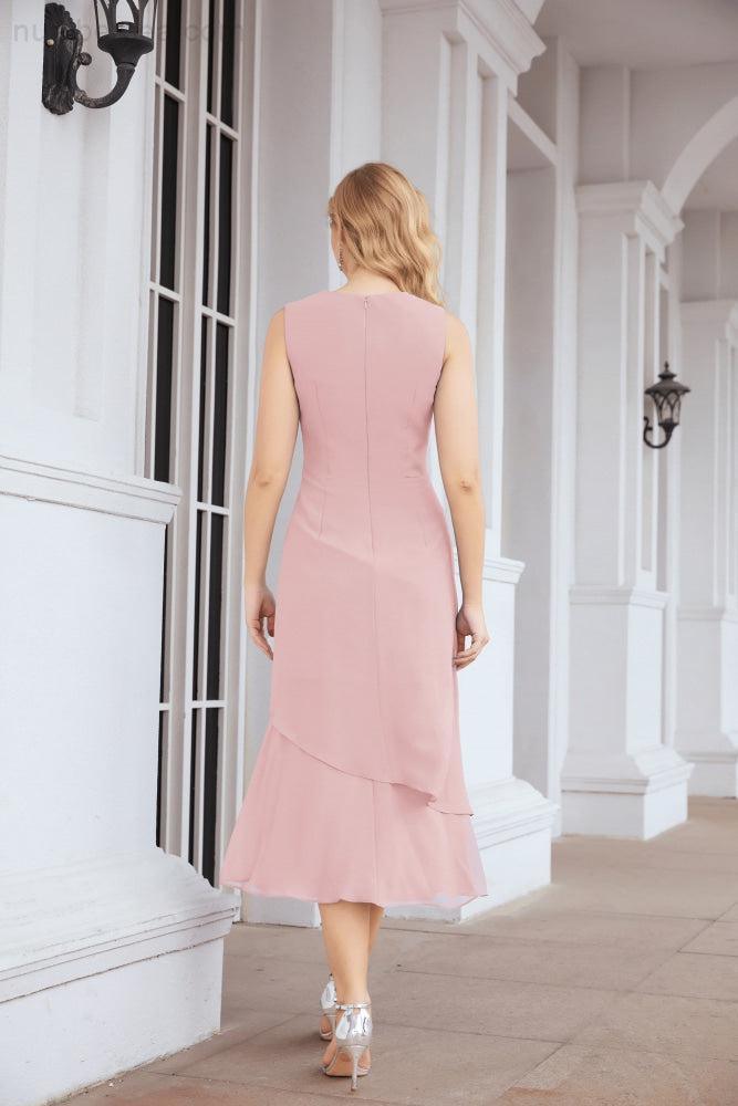 Vestido formal de fiesta Sunnderly de dos piezas, corte A, para madre de la novia, SY28072 