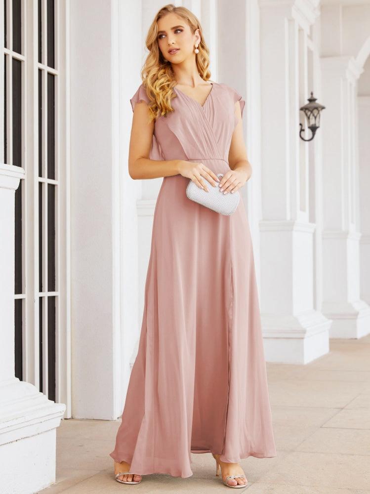 Vestidos de dama de honor Sunnderly con capa, vestido formal de fiesta con espalda descubierta para madre de la novia SY28058 