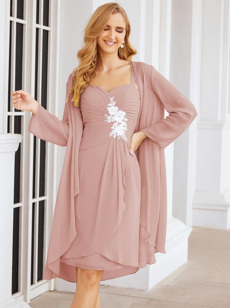 Vestidos de novia Sunnderly con apliques de encaje para la madre de la novia y el novio (SY28066) 