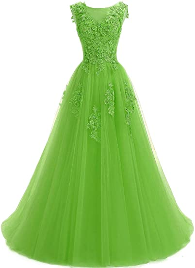 Lange Abendkleider für Frauen Abendkleid Brautjungfernkleid Spitzenapplikationen Abschlusskleider Y1848
