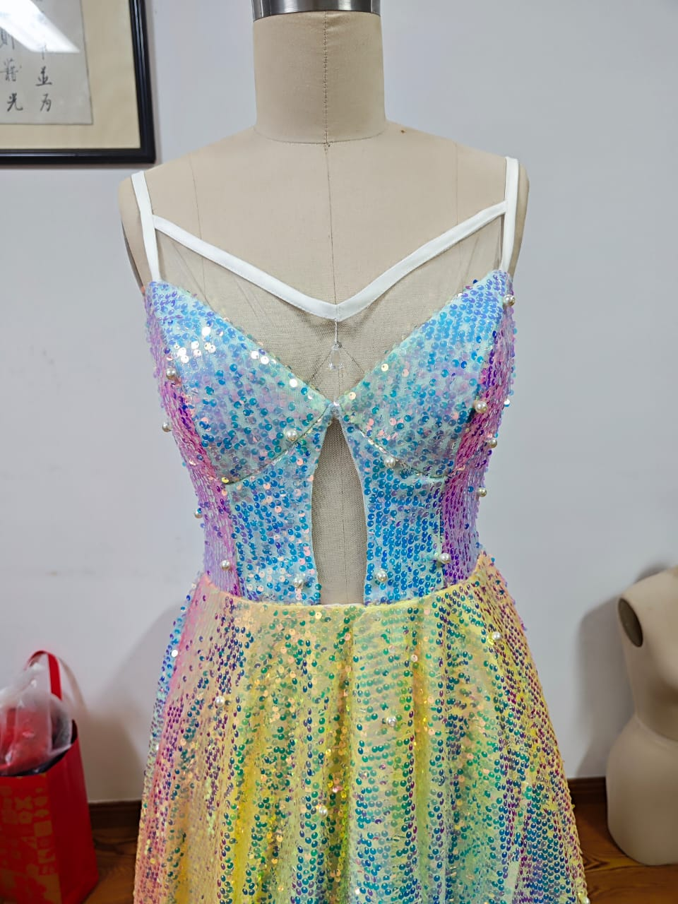 Vestido de fiesta de tul brillante con lentejuelas, corte A, vestido de noche Y8378