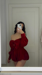 Red Velvet Off The Shoulder Mini Homecoming Dress Y4184