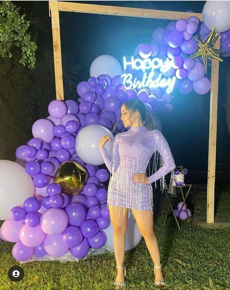 Vestido morado de fiesta de cumpleaños con escote alto, mangas largas y borlas, vestido morado de bienvenida Y2565