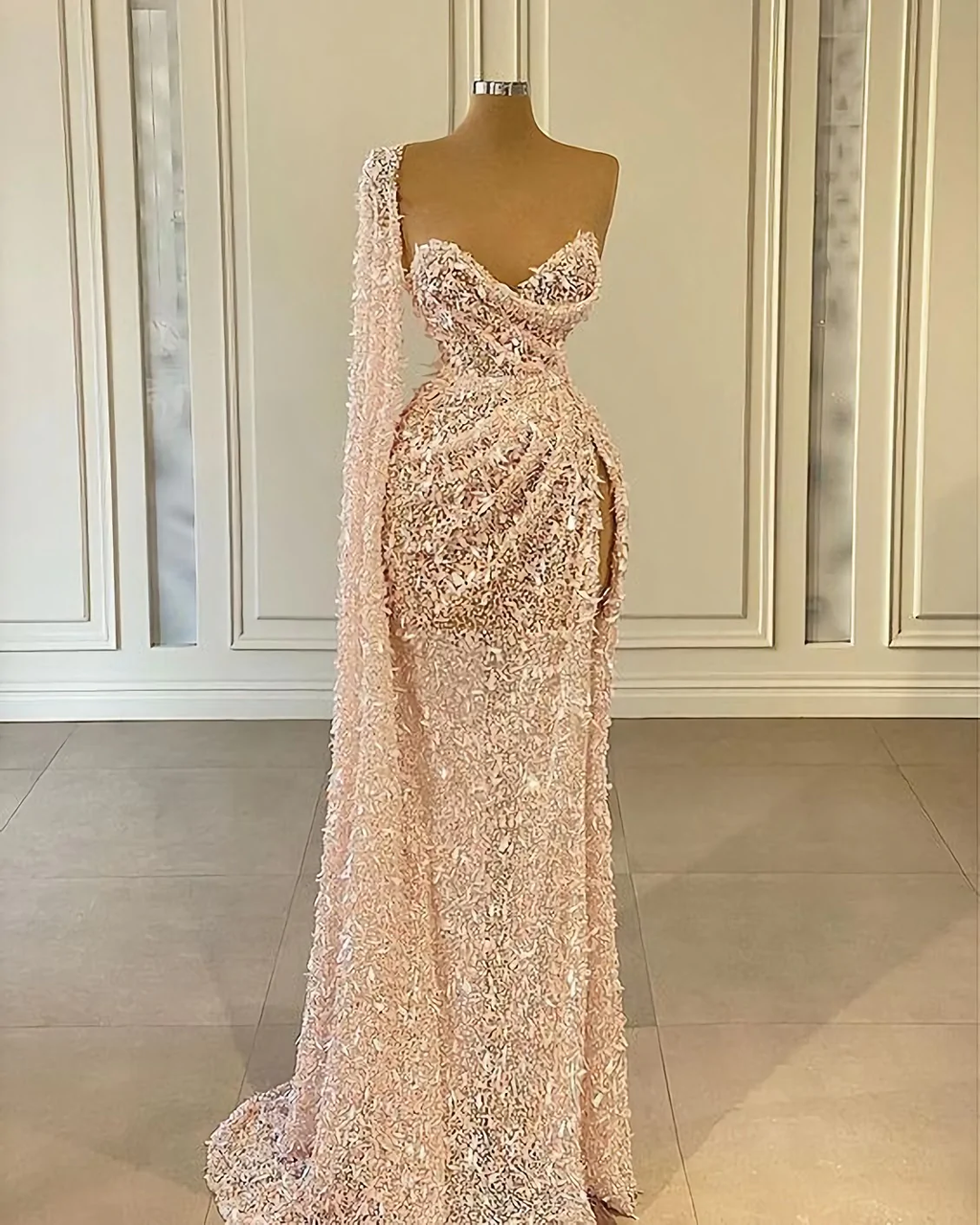 Meerjungfrau-Abschlussballkleid mit herzförmigem Ausschnitt und hohem Schlitz, elegantes Abendkleid Y551