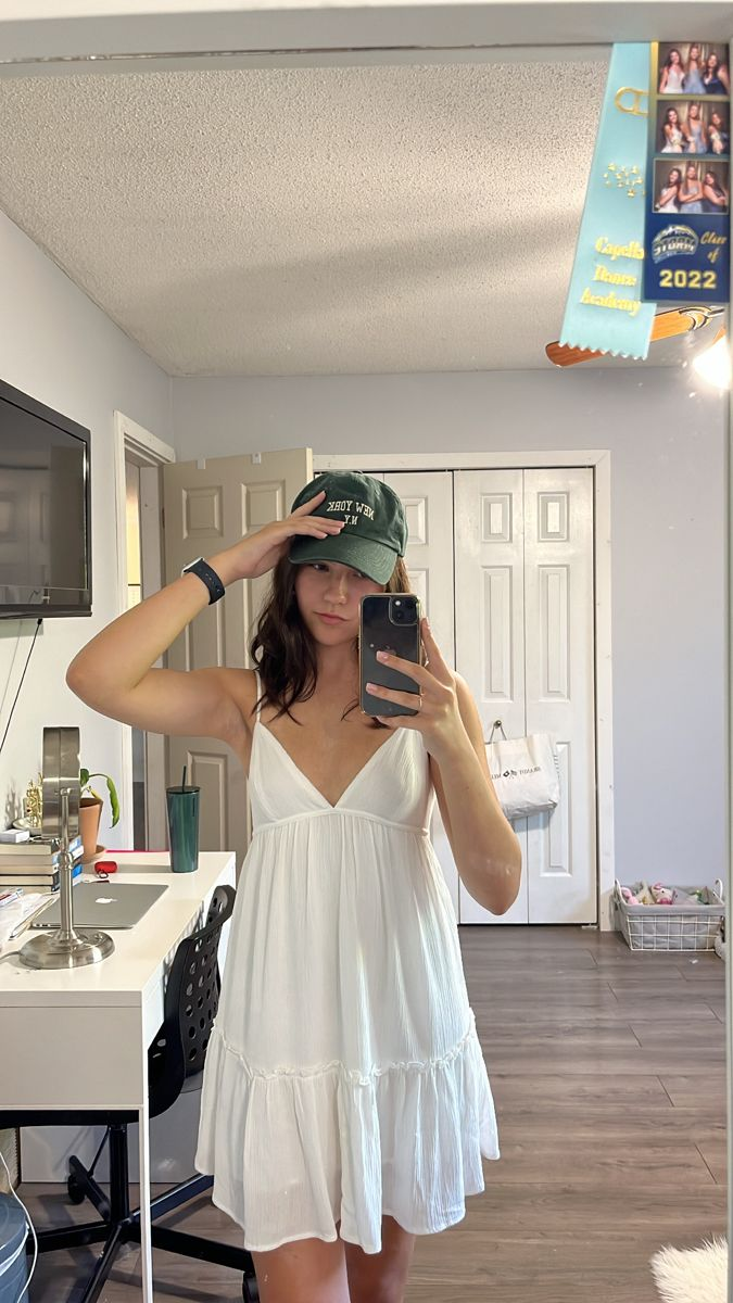 Vestido de fiesta blanco con escote en V y corte A, vestido corto de playa Y4682
