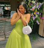 Vestido de noche musulmán vintage de tul verde para mujer, corte A, plisado, formal, para fiesta de graduación, Y4880