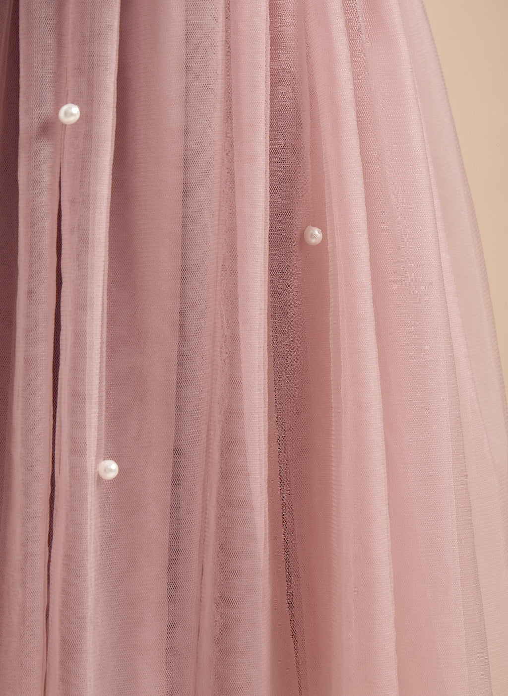 A-Linie Satin Tüll Knielanges Altrosa Kleid (2003227179) 