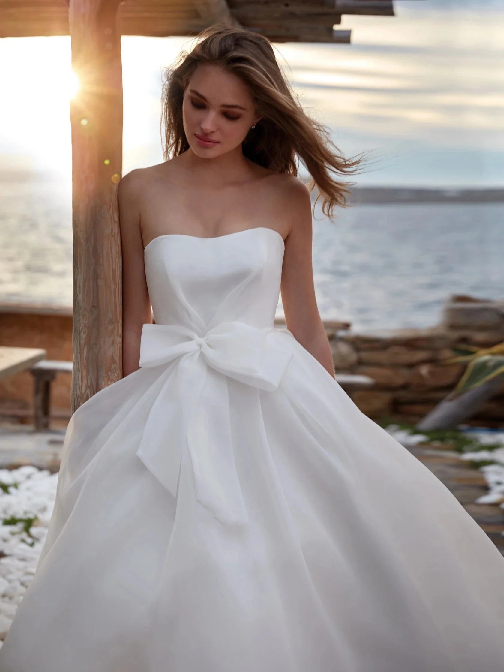 A-Line Gorgeous Round Neck Wedding Dresses Women's Sexy Sleeveless Formal Beach Party Bridal Gowns Plus Size Vestido De Casament-payinti