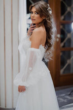 Vestidos de novia de tul, corte sirena, sin tirantes, hasta el suelo, con encaje