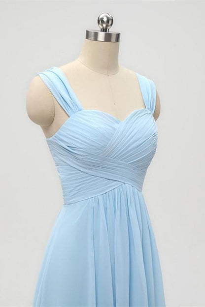 Light Blue Bridesmaid Dress SCB46