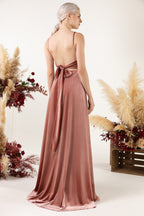 Vestido de dama de honor con cuello vuelto SCB6