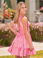 A-Linie Sweetheart Rüschen Homecoming Kleid mit Schleife Trägern SYH104