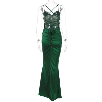 Smaragdgrünes Meerjungfrau-Abschlussballkleid, Sexy Abendkleid Y1829
