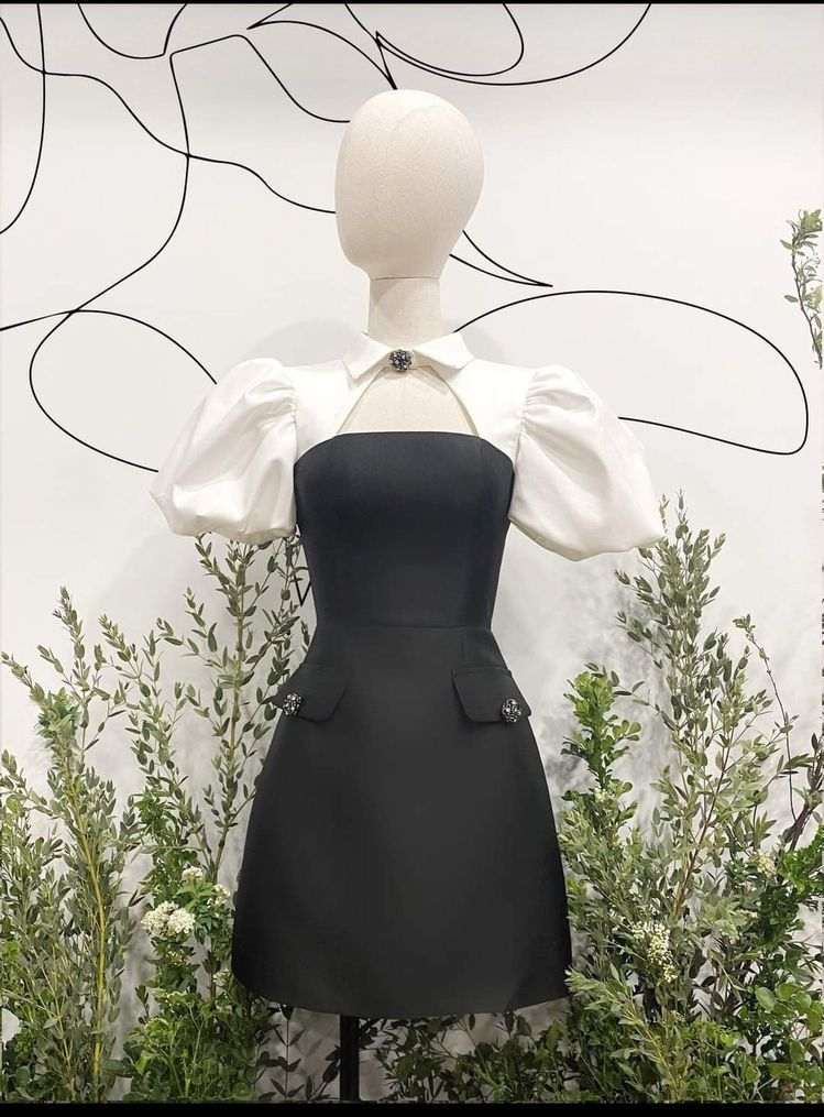 Vestido de fiesta de graduación de corte A con mangas abullonadas, recién llegado, Y2551