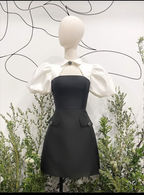 Vestido de fiesta de graduación de corte A con mangas abullonadas, recién llegado, Y2551