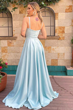 Vestido de dama de honor largo con escote en forma de corazón, tirantes finos y fruncido, corte en A, BD110