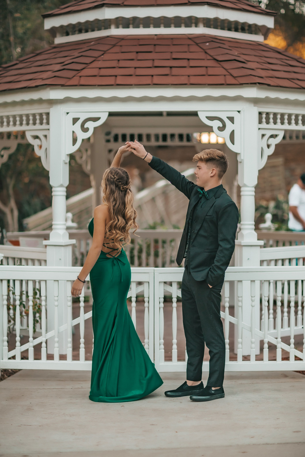 Vestido de fiesta elegante de sirena verde con espalda con cordones, vestido de noche verde Y5449