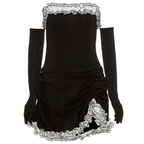 Irregular Strapless Homecoming Dress Sexy Cocktail Dress Y5941
