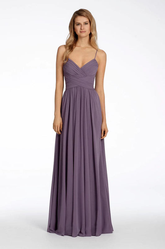 A line Spaghetti Straps Lilac Bridesmaid Dress SCB1