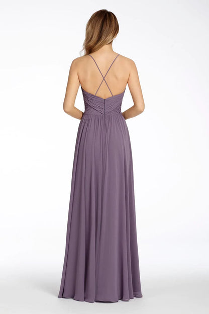 A line Spaghetti Straps Lilac Bridesmaid Dress SCB1