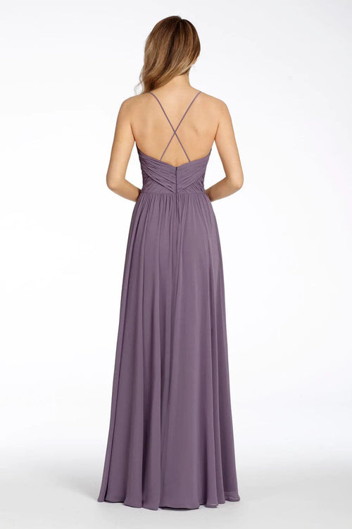 A line Spaghetti Straps Lilac Bridesmaid Dress SCB1