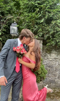 Rosa Off The Shoulder Etui Langes Abendkleid Satin Ballkleid Y7908