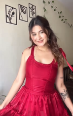 Süßes rotes A-Linien-Tüll-Heimkehrkleid, kurzes Ballkleid Y8509