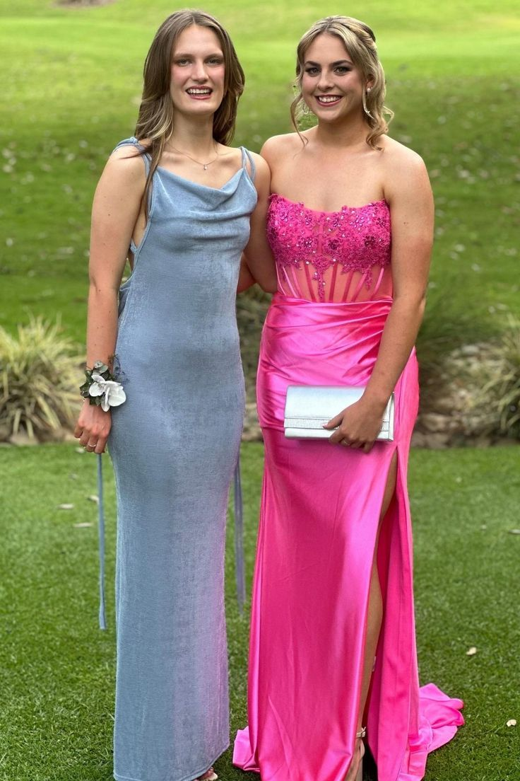 Charmantes trägerloses Burgunderrotes langes Ballkleid mit Spitzenapplikationen und Schlitz im Meerjungfrau-Stil Y7883