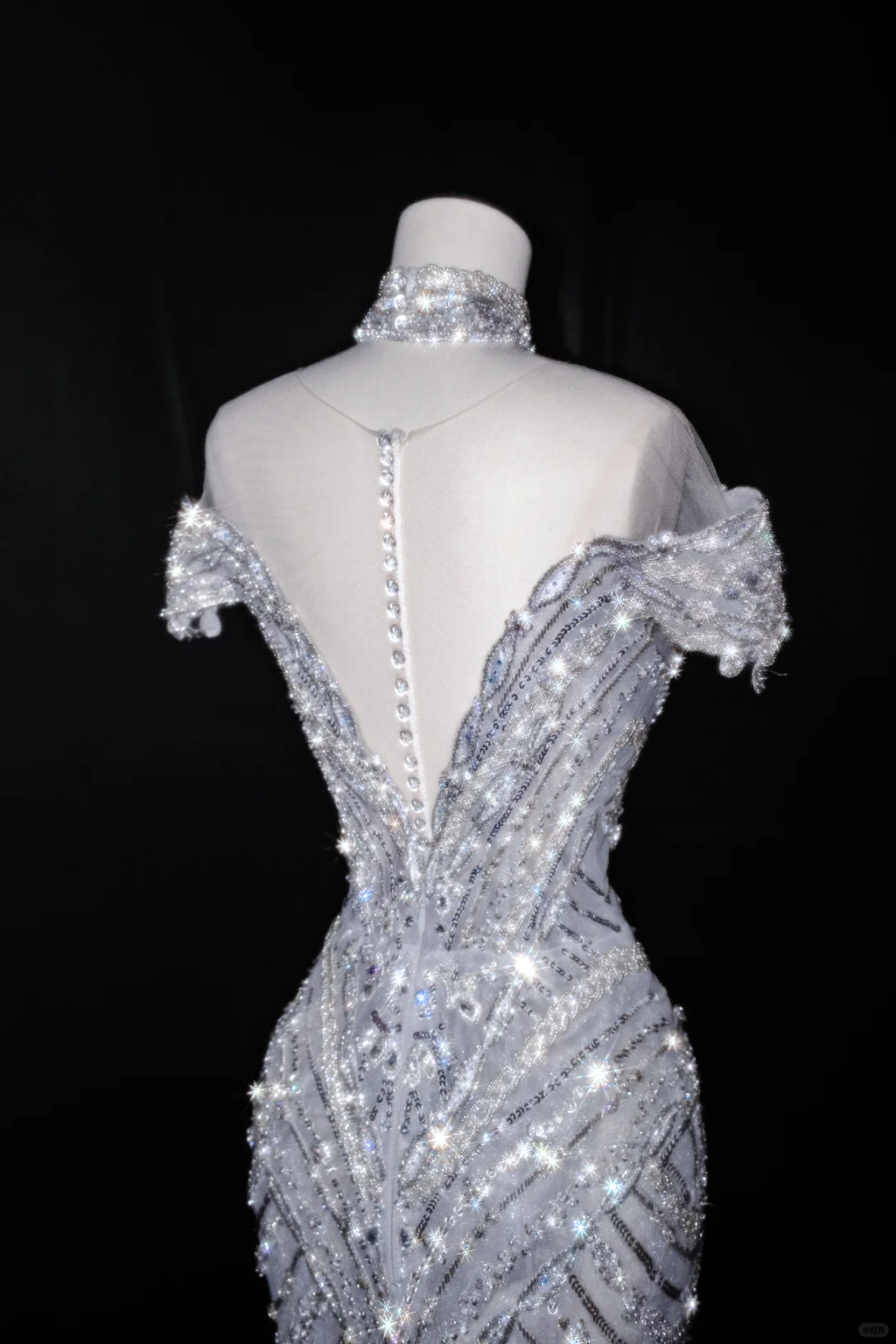 Vestido de noche de tul con lentejuelas y hombros descubiertos, con purpurina y cuentas, corte sirena, para fiesta de graduación y boda, Y8685