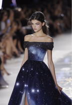 Ombre Blau Satin Pailletten Ballkleid, Off The Shoulder A-Linie Ballkleid Abendkleid Y8337