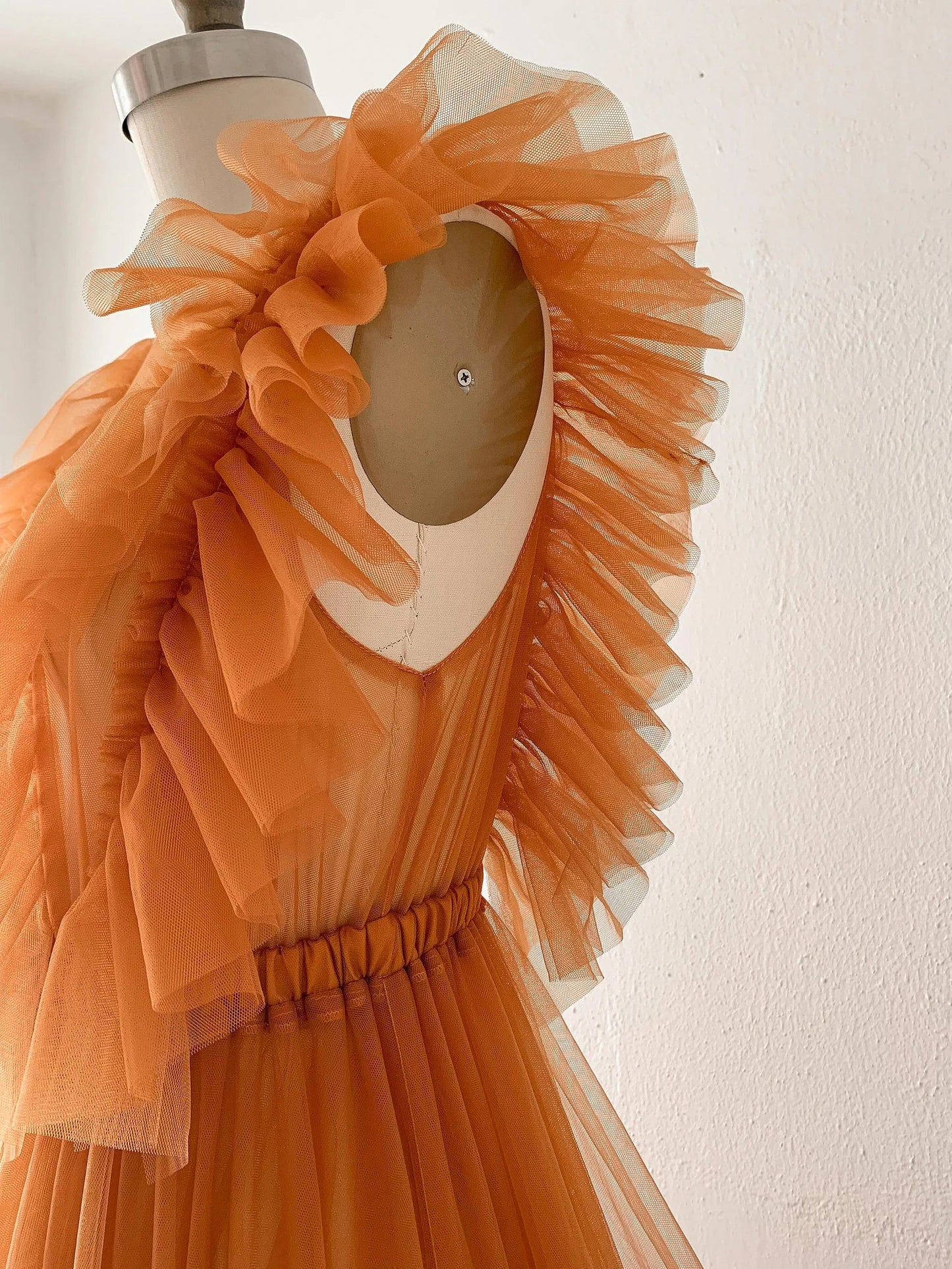 moban-Tulle Robe-Size-S~4XL