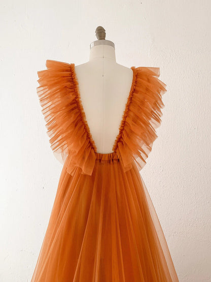 moban-Tulle Robe-Size-S~4XL