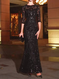 Evening Dress Solid Temperament Prom Dresses Black Elegant Fishtail Long Formal Robe Trumpet Wedding Party Vestidos-payinti
