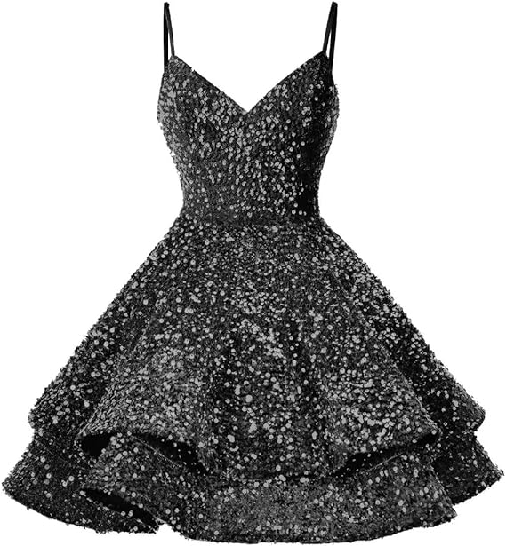 Robes de soirée à paillettes pour adolescentes Robes de bal courtes scintillantes SYH87 