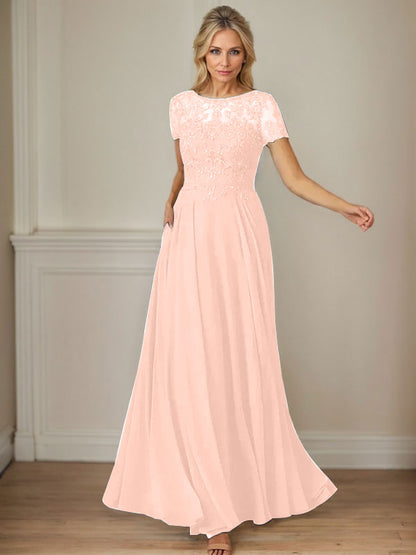 Dunkelmarineblaues A-Linien-Chiffonkleid mit U-Boot-Ausschnitt und Pailletten 