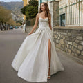 Bohemian Wedding Dresses Women's Sexy Sweetheart Sleeveless A-line Princess Bridal Gowns Lace Applique Side Split свадебное-payinti