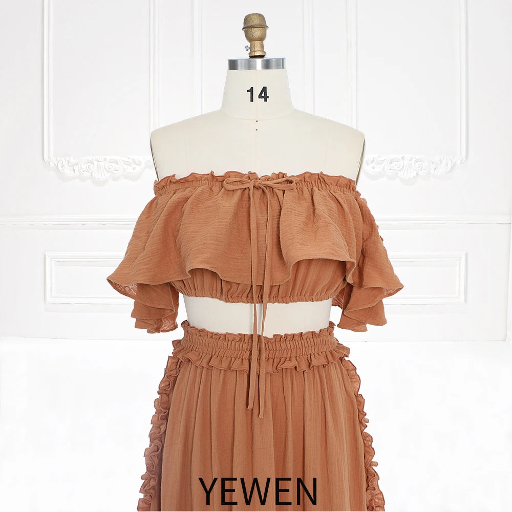 Boho 2 Pieces Set Women Beach Dress Outfit for Photo Shoot Photography Dress SY231101