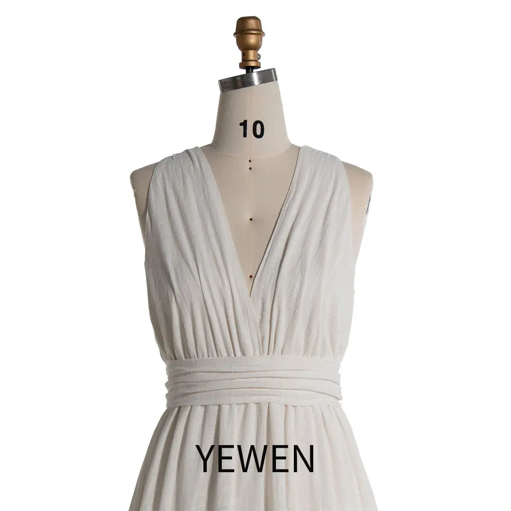 Boho Chic Cotton Layered Ruffles Sleeveless Maxi Dress Maternity Photo Shoot Outfit Pregnancy Shooting Dresses YEWEN SY240086