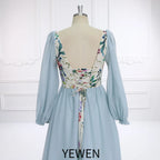 Vestido de maternidad bohemio de algodón con estampado floral y mangas largas para sesión de fotos de embarazo, YEWEN SY231139 