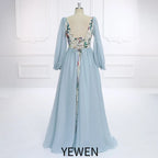 Vestido de maternidad bohemio de algodón con estampado floral y mangas largas para sesión de fotos de embarazo, YEWEN SY231139 