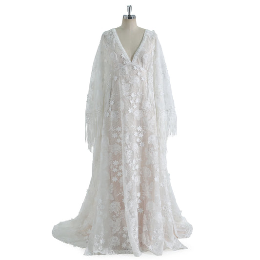 Boho Maternity Lace Dress for Photo Shoot Goddess Vintage Photoshoot Dress SY230727