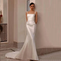 Boho Wedding Dresses Off The Shoulder With Sequined Square Neck Ball Gowns Smooth Satin Formal Bridal Party Vestido De Novia-payinti