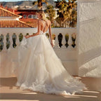 Boho Wedding Dresses Spaghetti Straps Vestidos De Novia Appliques Vestido De Noiva Backless Lace Robe De Mariée-payinti