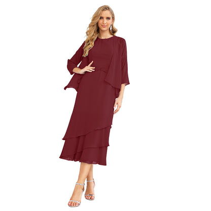 Sunnderly Chiffon Spring Mother of The Bride Dresses A-Line Plus Size for Women Formal Prom Gowns